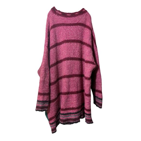 Free People Row Of Roses Tunic Sweater Oversized  Sz M/L - Picture 5 of 7